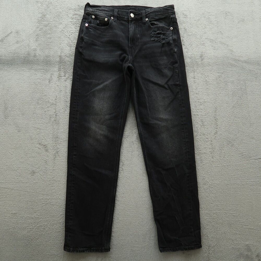 American Eagle Jeans Women's 4L High-Rise Ankle Straight 29" Inseam Distressed